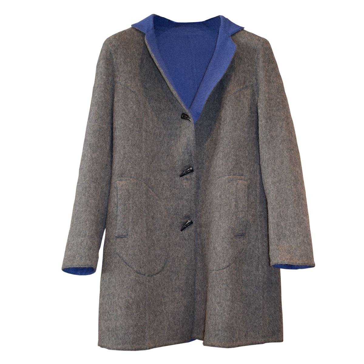 reversible alpaca coat